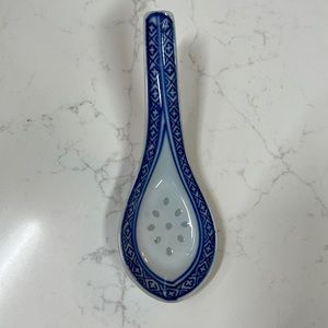 Vintage Chinese Porcelain Blue and White rice spoons